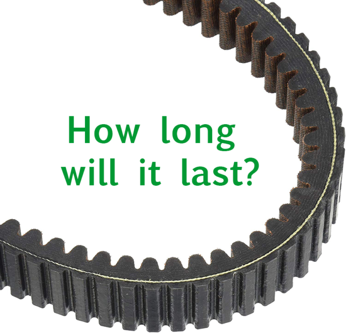 How long does an atv belt last